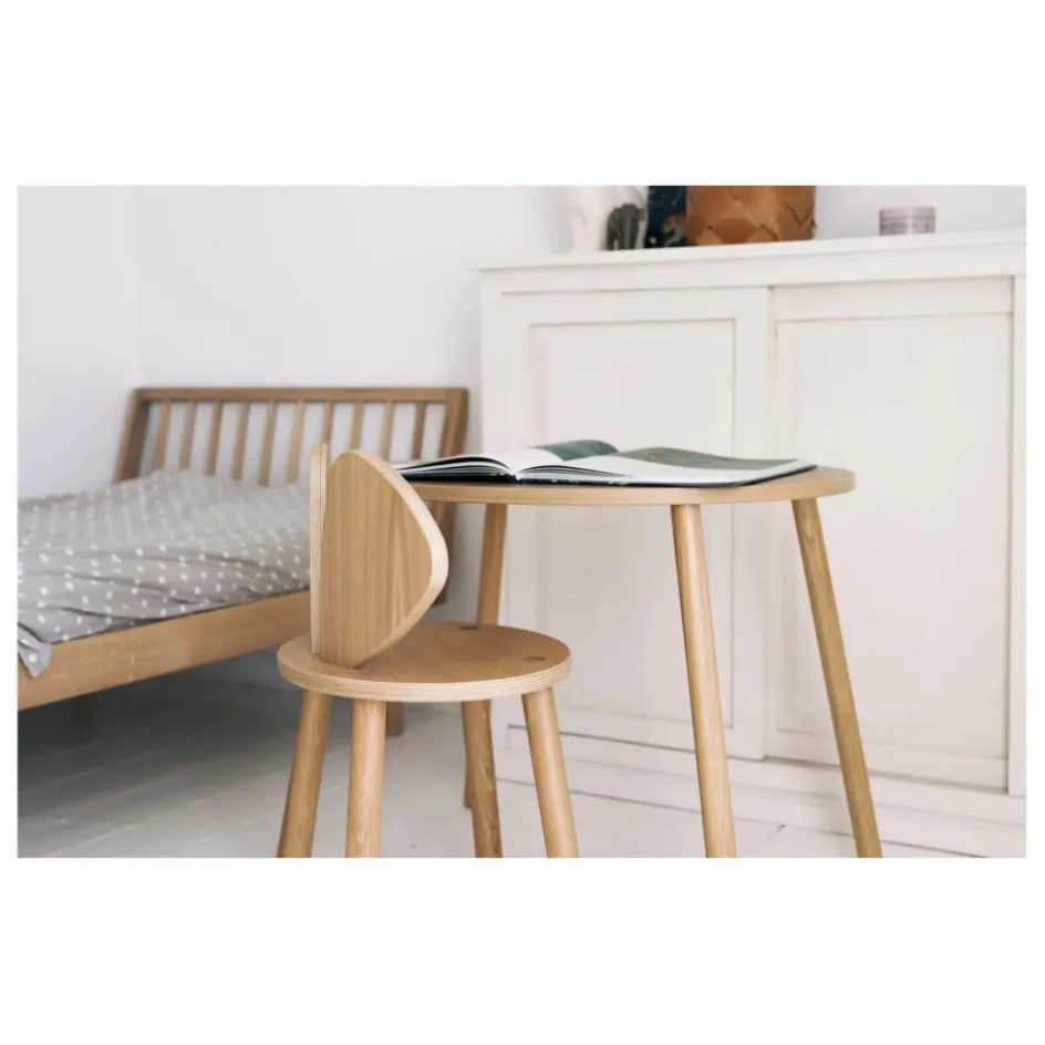 New Nofred Table et chaise d'écolier en Souris | Chêne