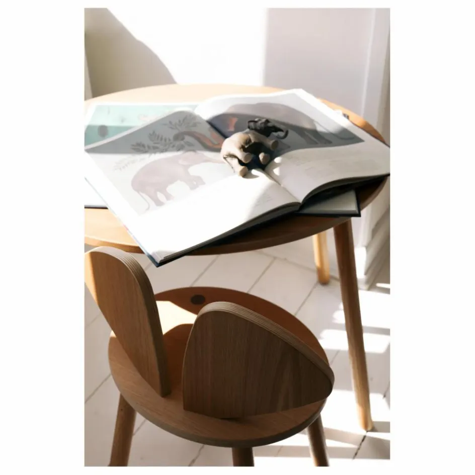 New Nofred Table et chaise d'écolier en Souris | Chêne