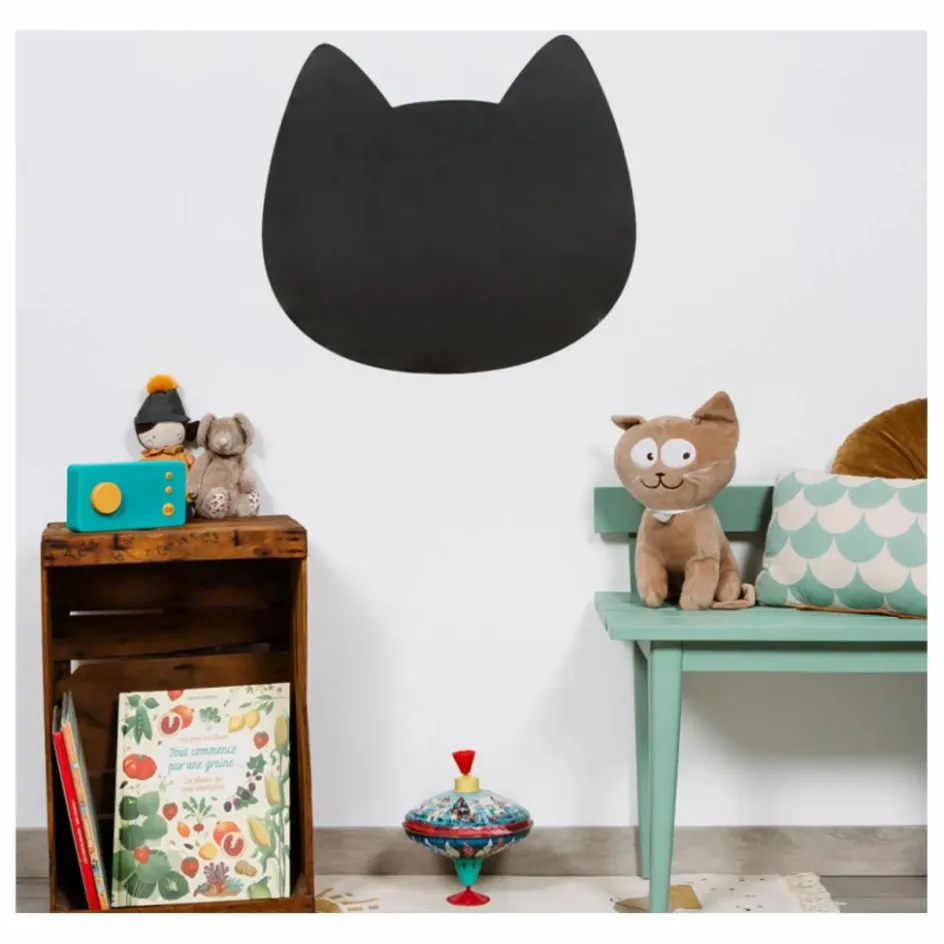 Ferflex Jeux Éducatifs*Tableau magnétique Chat et son jeu de 21 formes géométriques