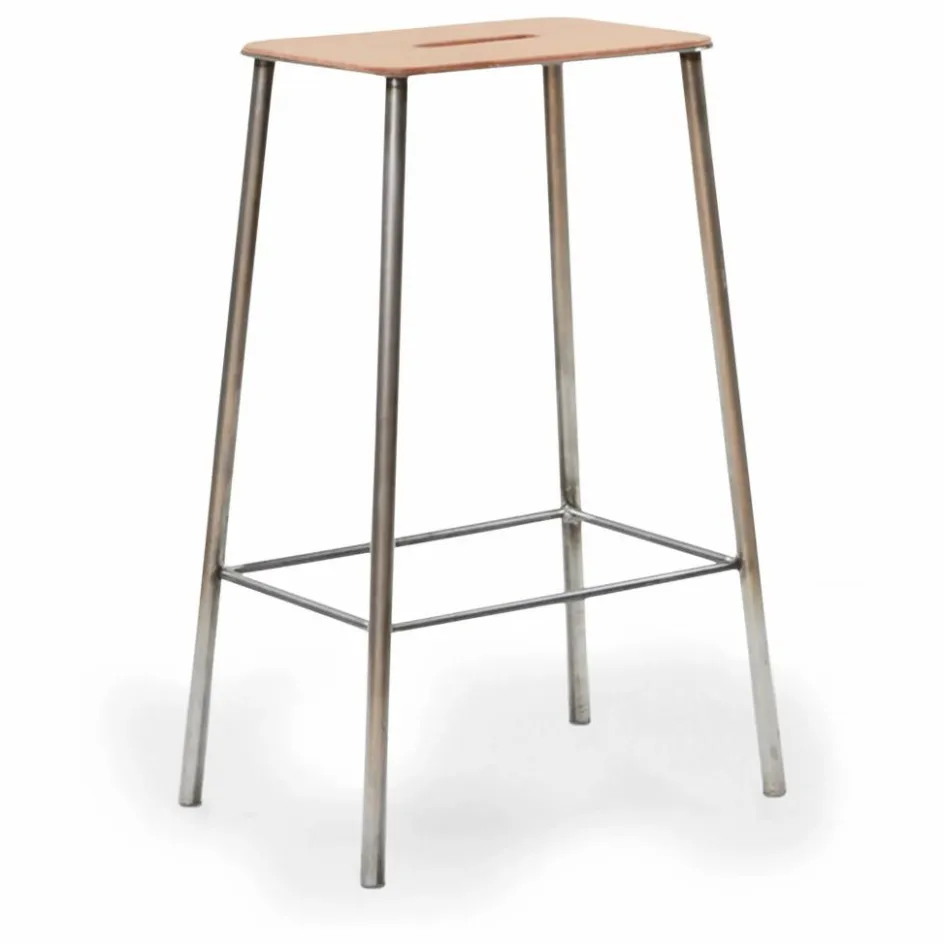 Frama Tabouret Adam, assise en cuir || Chaises, Tabourets, Bancs