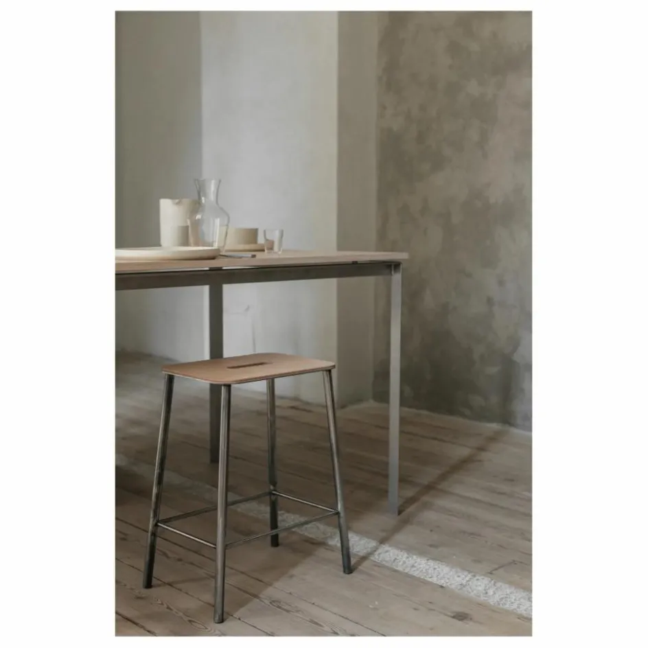 Frama Tabouret Adam, assise en cuir || Chaises, Tabourets, Bancs