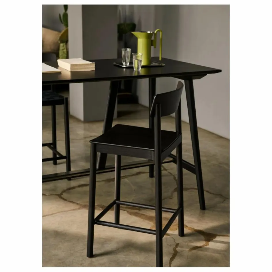 Sale & Tradition Tabouret de bar sangles es 65 cm Betty TK12 en frêne | Noir