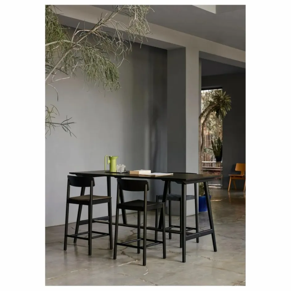 Sale & Tradition Tabouret de bar sangles es 65 cm Betty TK12 en frêne | Noir