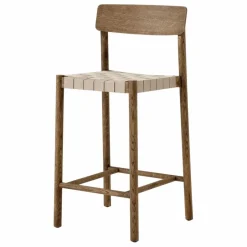 Online Tabouret de bar sangles naturelles 65 cm Betty TK12 en chêne huilé fumé | Chaises, Tabourets, Bancs