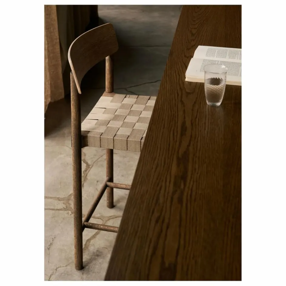 Online Tabouret de bar sangles naturelles 65 cm Betty TK12 en chêne huilé fumé | Chaises, Tabourets, Bancs