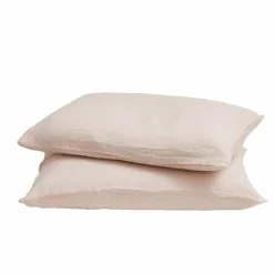 Maison de Vacances Taie d'oreiller basic en lin lavé || Linge De Lit