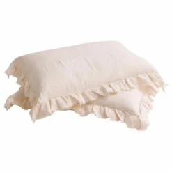 Maison de Vacances Taie d'oreiller Boho en Lin Lavé || Linge De Lit
