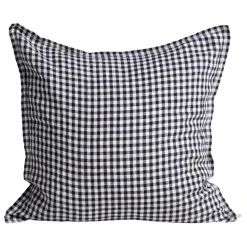 Gabrielle Paris Taie d'oreiller en lin lavé vichy || Linge De Lit