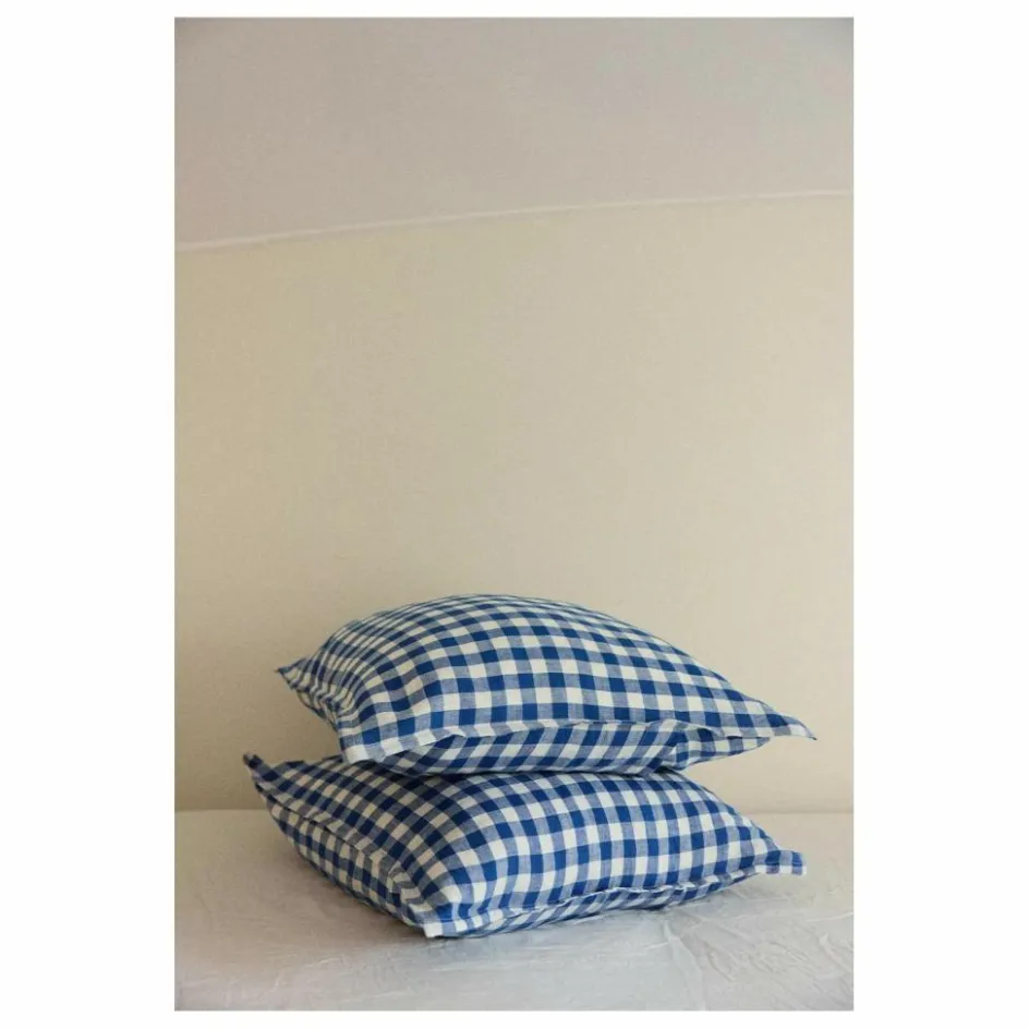 Outlet Taie d'oreiller en lin Vichy | Linge De Lit