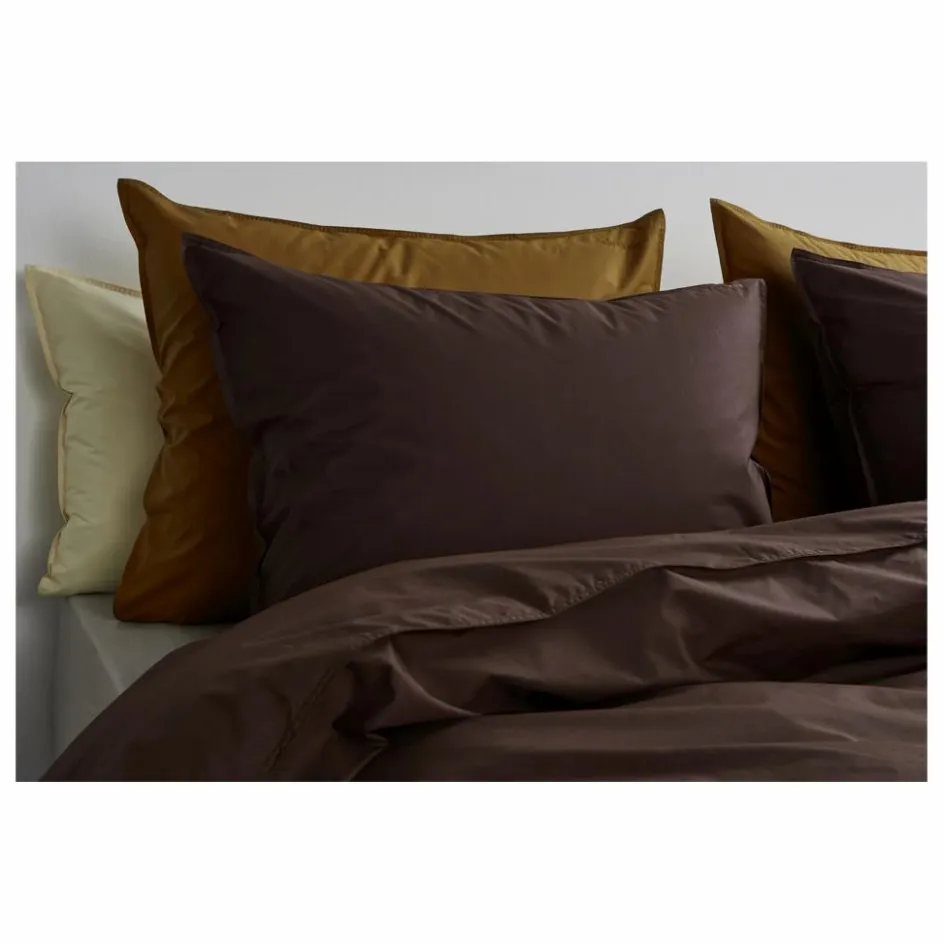 Hot Suite 702 Taie d'oreiller en percale organique - Coffee Brown | Café