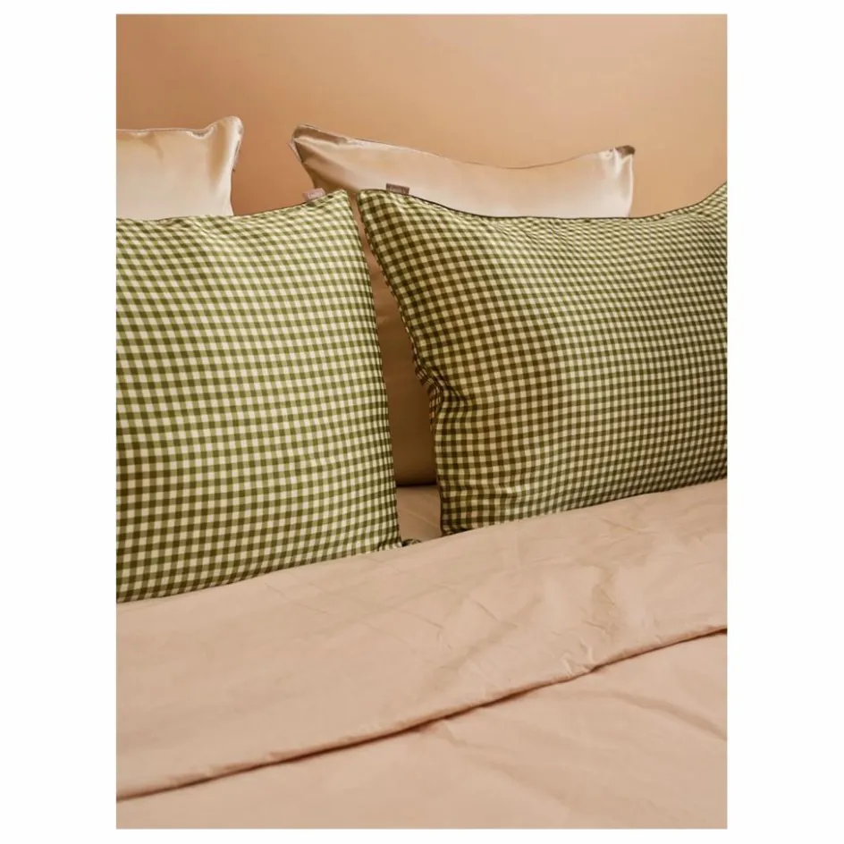 Emily's Pillow Taie d'oreiller en soie de mûrier imprimé Vichy ||Femme Linge De Lit|Soins Des Cheveux