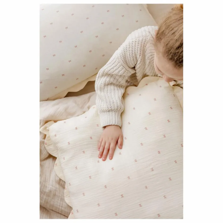 Soft Spot Taies d'oreiller Ribbon en coton bio - Set de 2 ||Enfant Linge De Lit Enfant