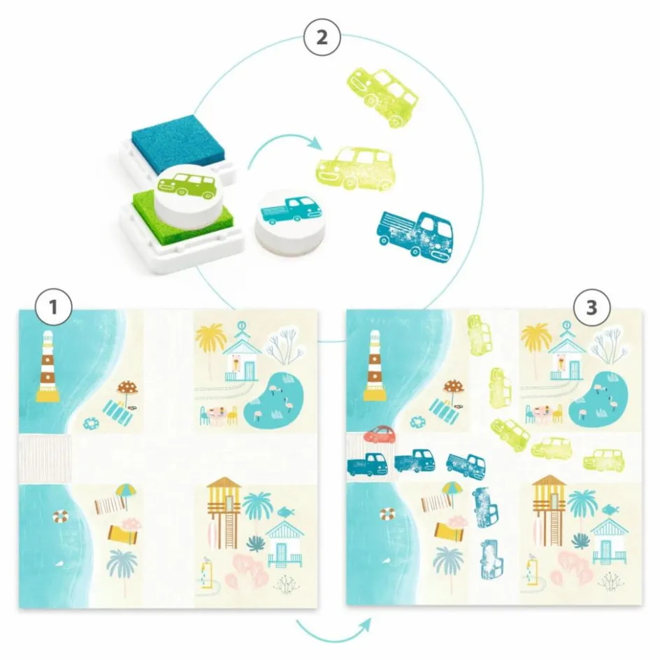 Djeco Tampons Circulation| Loisirs Créatifs