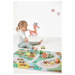 Janod Tapis avec circuit Campagne - Cross Roads| Garages, Circuits