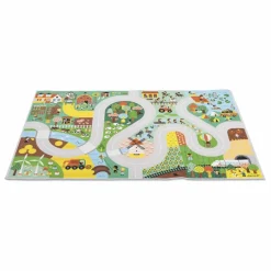 Janod Tapis avec circuit Campagne - Cross Roads| Garages, Circuits