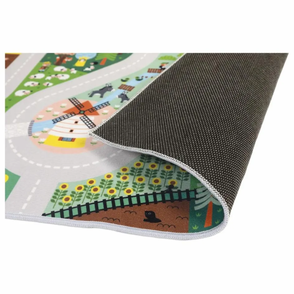Janod Tapis avec circuit Campagne - Cross Roads| Garages, Circuits