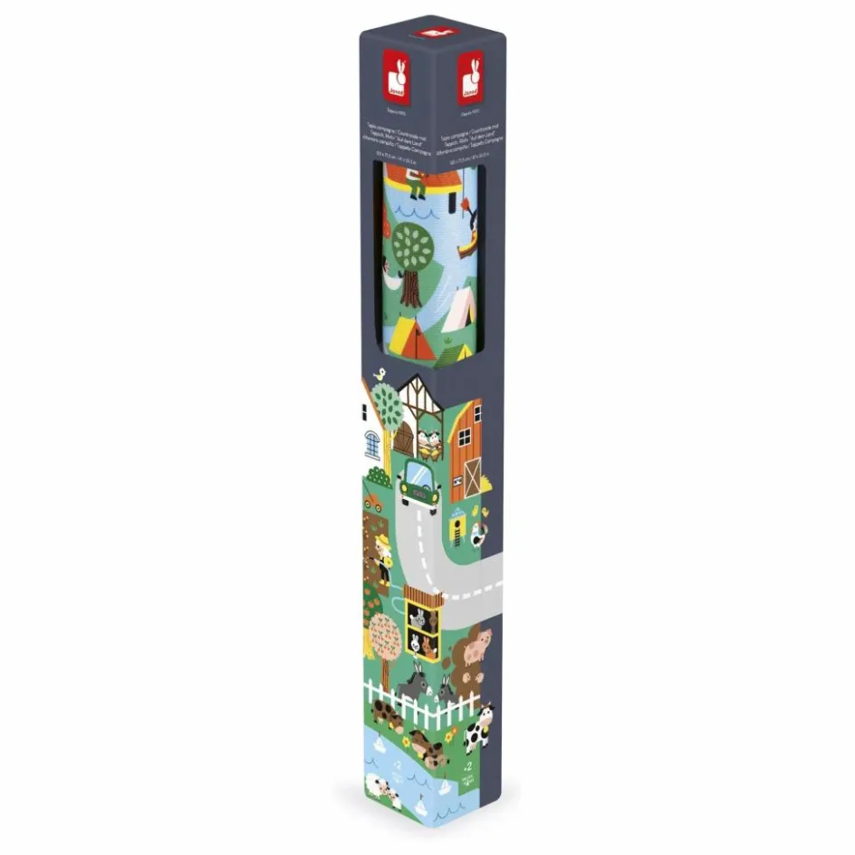 Janod Tapis avec circuit Campagne - Cross Roads| Garages, Circuits