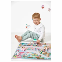 Janod Tapis avec circuit Royaume enchanté - Cross Roads Multicolore