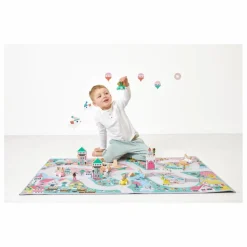 Janod Tapis avec circuit Royaume enchanté - Cross Roads Multicolore