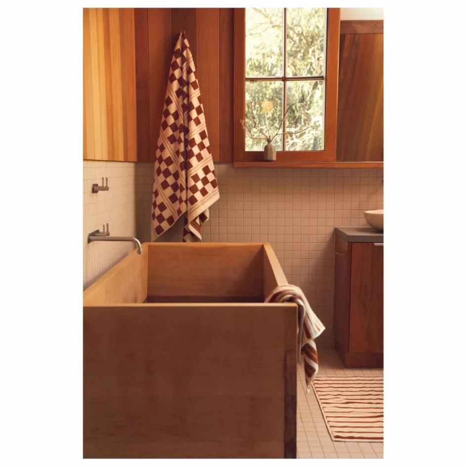 Baina Tapis de bain Echo | Terracotta