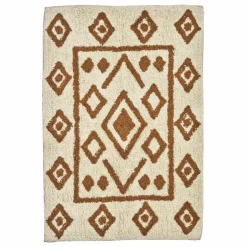 Outlet Madam Stoltz Tapis de bain tufté en coton | Rouge