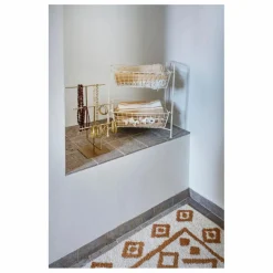 Outlet Madam Stoltz Tapis de bain tufté en coton | Rouge
