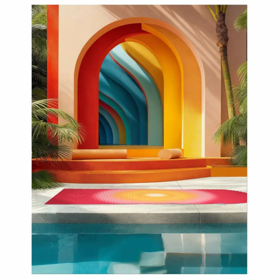 Outlet Hercule Studio Tapis d'exercice Archy Uchronia Summer | Rouge Brun