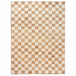 Ferm Living Tapis en jute et laine Check || Tapis