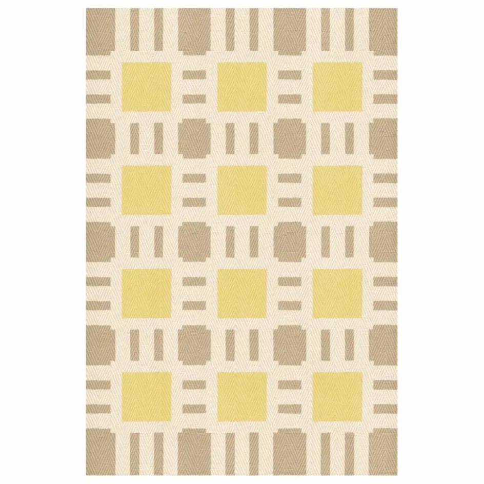 Discount Layered Tapis en jute Late Breakfast, Evelina Kroon | Jaune pâle