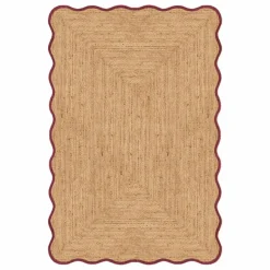 Layered Tapis en jute Scallop || Tapis