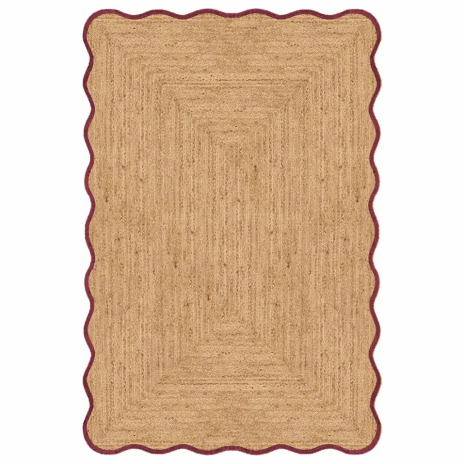 Layered Tapis en jute Scallop || Tapis