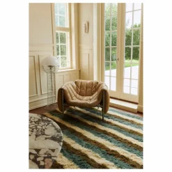 Clearance Layered Tapis en laine Arable Land, Evelina Kroon | Bleu