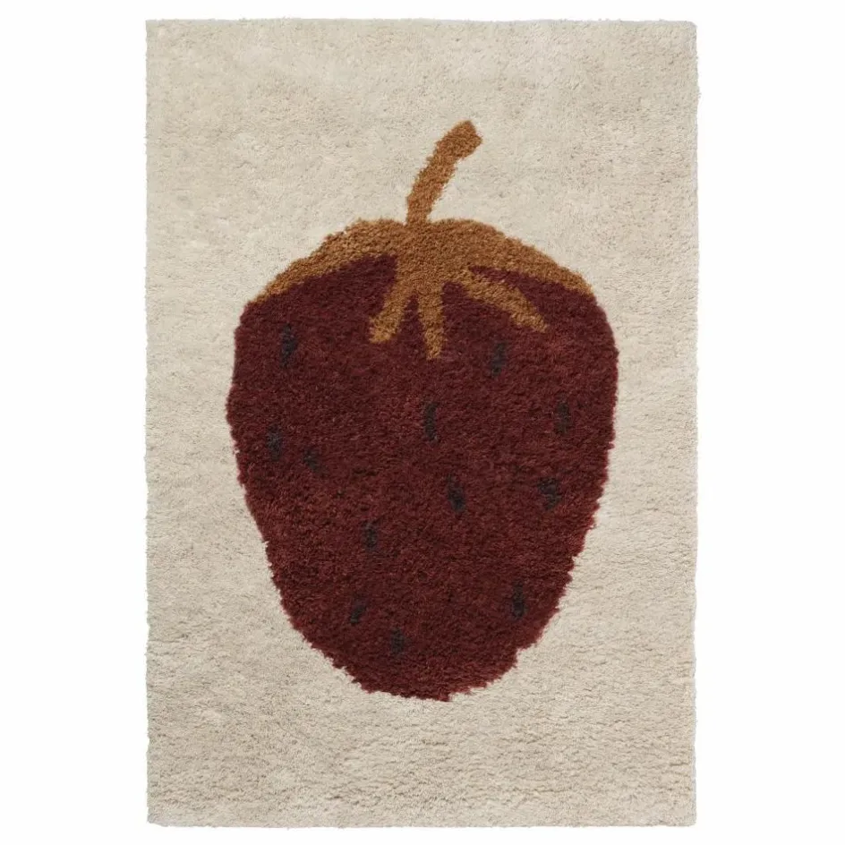 Sale Tapis en laine Fruiticana fraise Enfant Tapis|Tapis Enfant