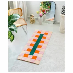 Hot Tarta Gelatina Tapis en laine Rayuela | Orange