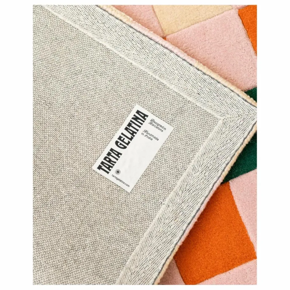 Hot Tarta Gelatina Tapis en laine Rayuela | Orange