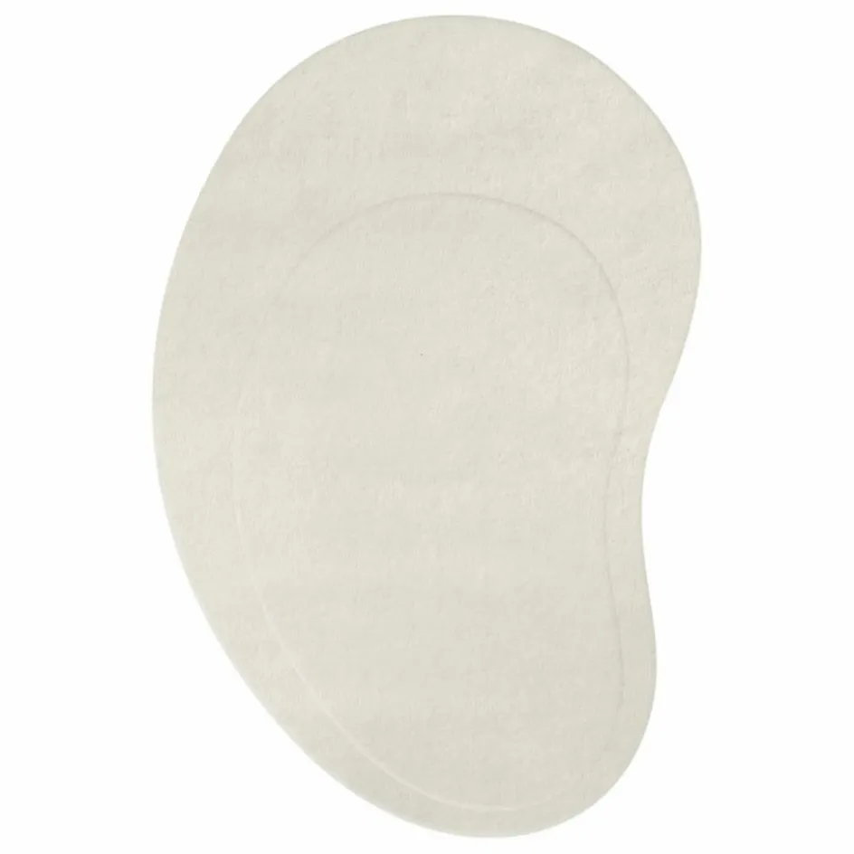 Hot Layered Tapis en Laine Residue | Blanc