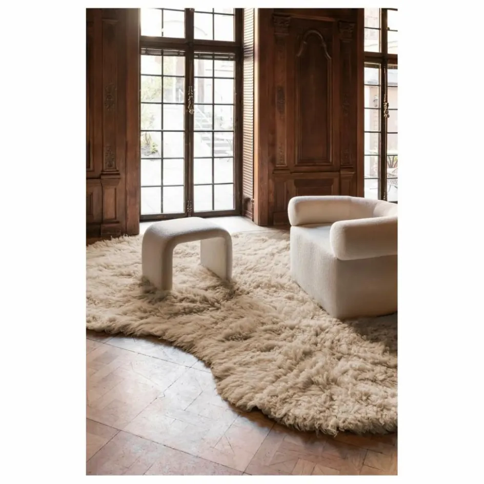 Layered Tapis en laine Shaggy Residue || Tapis
