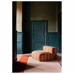 Sale Layered Tapis en laine Teklan Box, Tekla Evelina Severin | Corail
