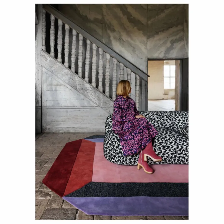 Discount Layered Tapis en laine Teklan Crystal, Tekla Evelina Severin Multicolore