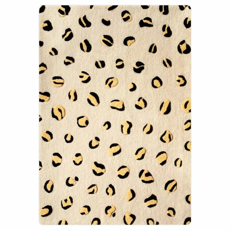 Outlet Maison Deux Tapis Léopard en laine Multicolore