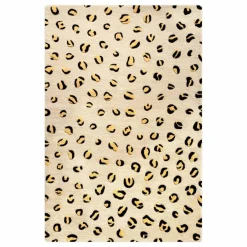 Outlet Maison Deux Tapis Léopard en laine Multicolore