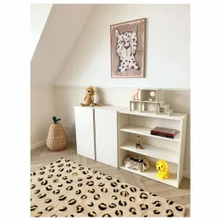 Outlet Maison Deux Tapis Léopard en laine Multicolore