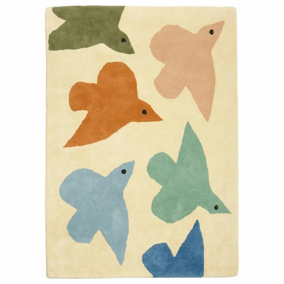 Best Bleuu-studio Tapis Oiseaux | Bleu