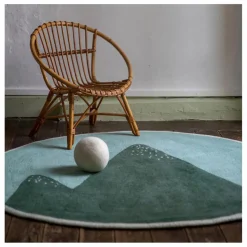 New Muskhane Tapis Pasu Montagne en feutre | Bleu