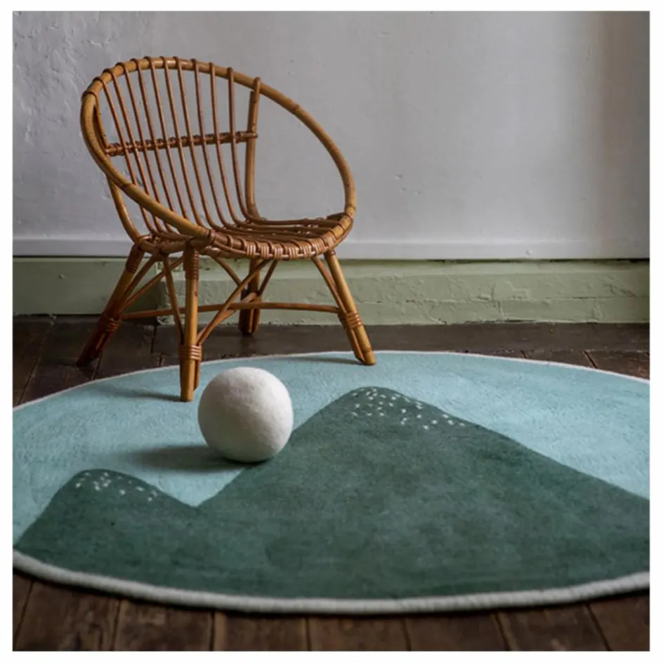 New Muskhane Tapis Pasu Montagne en feutre | Bleu