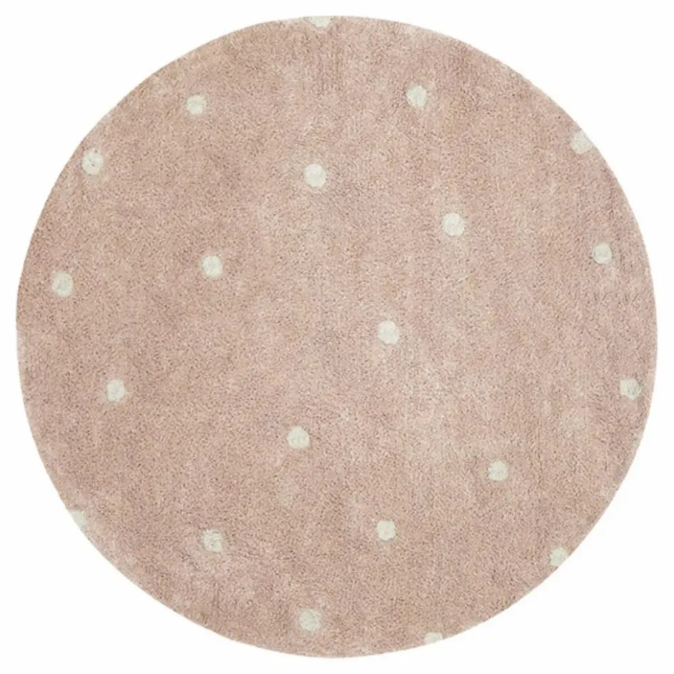 Lorena Canals Tapis rond Dot | Rose