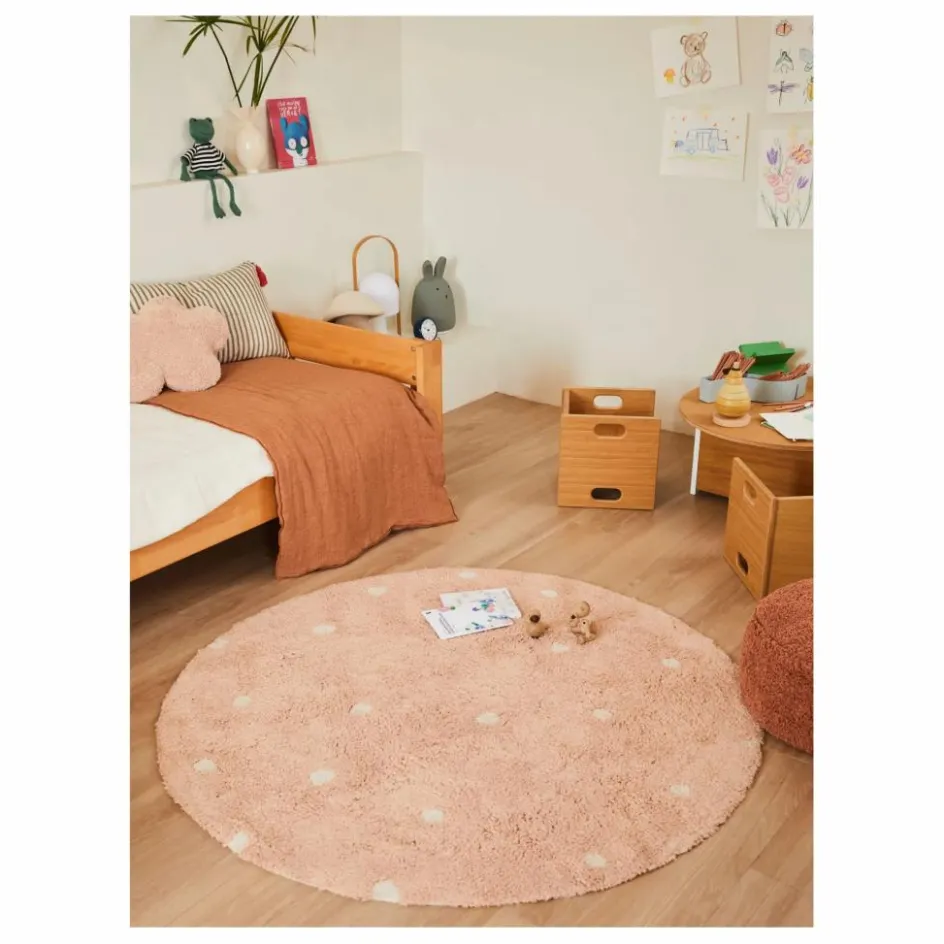 Lorena Canals Tapis rond Dot | Rose