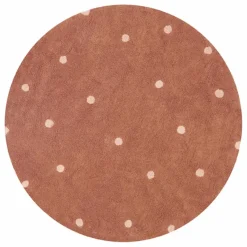 Lorena Canals Tapis rond Dot | Terracotta
