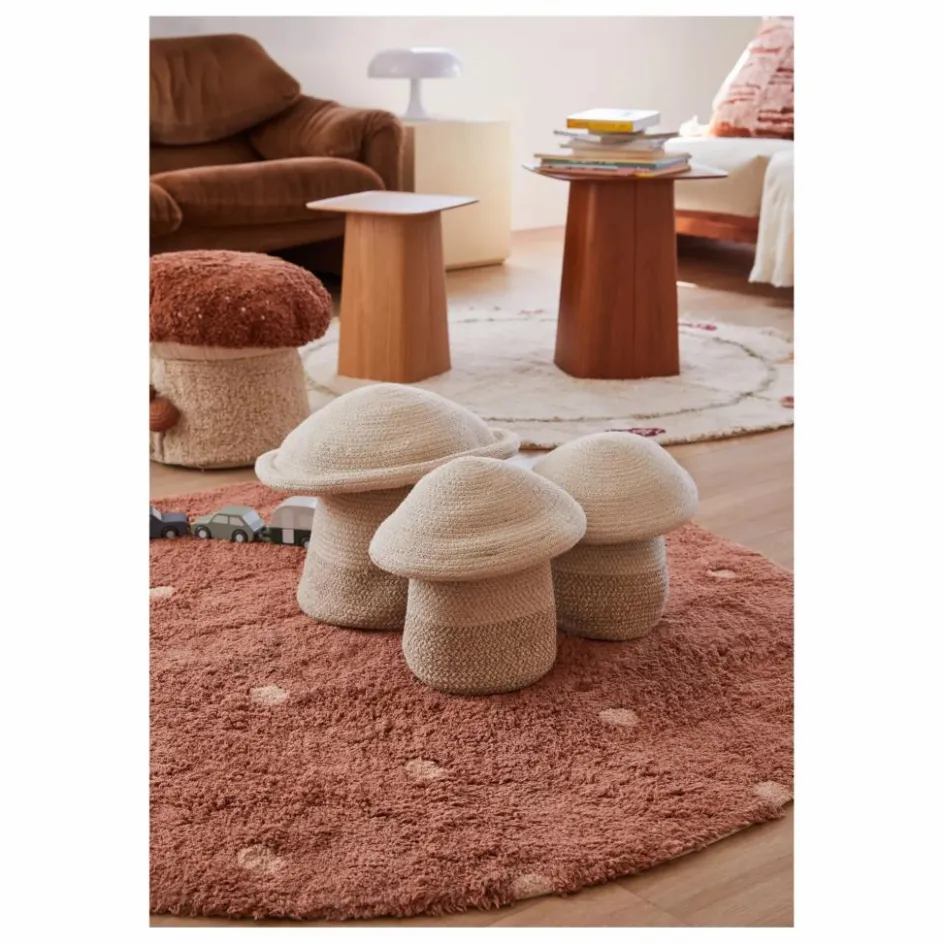 Lorena Canals Tapis rond Dot | Terracotta
