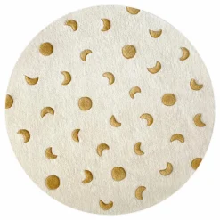 Enfant Maison Deux Tapis|Tapis Enfant*Tapis rond Lunes en laine |